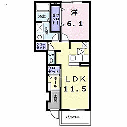マーベラスJS 1LDKの間取図画像