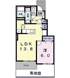 ソラーナ2 1LDKの間取図画像