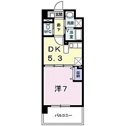 シャンテ 1DKの間取図画像
