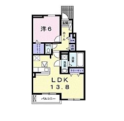 グランドソレイユ松栄1 1LDKの間取図画像