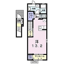 セントヴィラージュ1 ワンルームの間取図画像