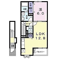 プランドール 1LDKの間取図画像