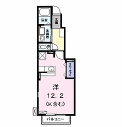 アルモニーM ワンルームの間取図画像