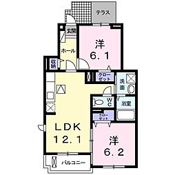 ファイブスター2 2LDKの間取図画像