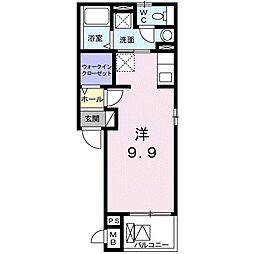 エスポワール小手指 ワンルームの間取図画像