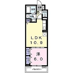 グランパプリカ 1LDKの間取図画像
