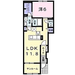 ルタンサト 1LDKの間取図画像
