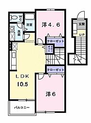 ベルメゾン 2LDKの間取図画像