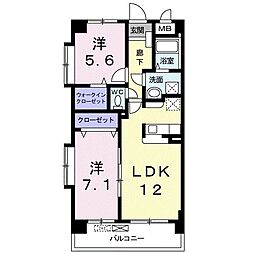 スタイルステイ 2LDKの間取図画像