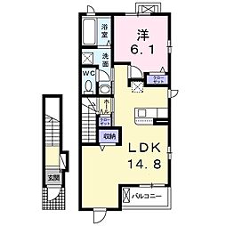 エスペランサ1 1LDKの間取図画像