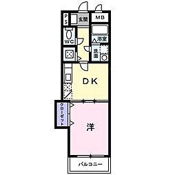 Casagialla 1DKの間取図画像