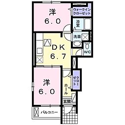 間取図画像 2DK