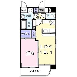 SUN・EAST大橋 1LDKの間取図画像