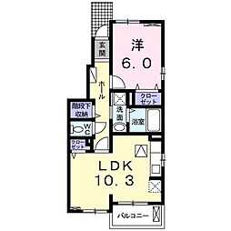 グランステージA 1LDKの間取図画像