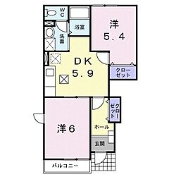 間取図画像 2DK