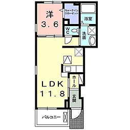 メゾン・ルミエール 1LDKの間取図画像