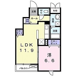 CASAAz 1LDKの間取図画像