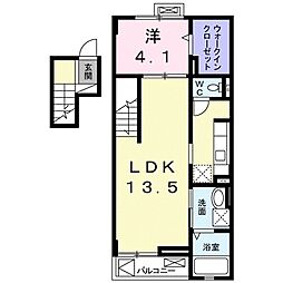 ラフェリーチェU21 1LDKの間取図画像
