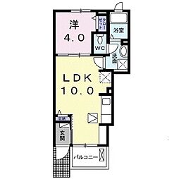 グレイス　ヴィラ 1階1LDKの間取り