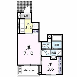 トラディション石巻 2Kの間取図画像