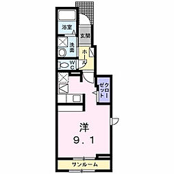 アーネラ1 ワンルームの間取図画像