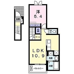 ジークオルト 1LDKの間取図画像