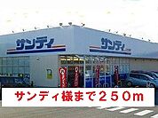 【スーパー】サンディ様まで250ｍ
