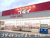 【ドラッグストア】ゴダイドラッグまで3100ｍ