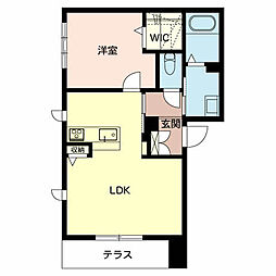 シャーメゾン翠石館 1LDKの間取図画像