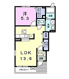 エコの住 1LDKの間取図画像