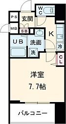 プレサンス神戸元町ベルシオン 4階1Kの間取り