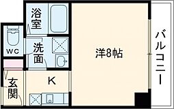 IPSX EAST 10階ワンルームの間取り