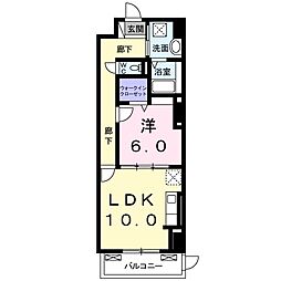 グランスイート新横浜1 1LDKの間取図画像