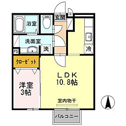 ブランドール新栄東 1LDKの間取図画像