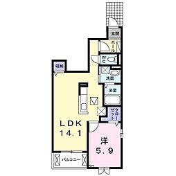 フォルトゥーナ1 1LDKの間取図画像