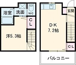 R-BOX巨勢 1DKの間取図画像