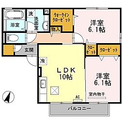 サイフィオーレ 2LDKの間取図画像