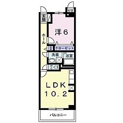 リナクレール130ヒルズ 1LDKの間取図画像