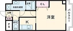 JAM29 1Kの間取図画像