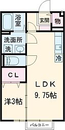 フレスコート・T 1LDKの間取図画像