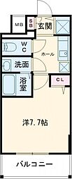 レジデンス神戸レガーロ 1Kの間取図画像