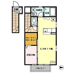 アルカディア 1LDKの間取図画像