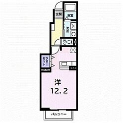 フィオラーレ ワンルームの間取図画像