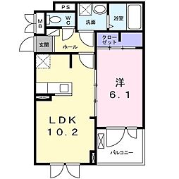 T-TOWN3 1LDKの間取図画像