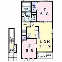 間取図画像 2LDK