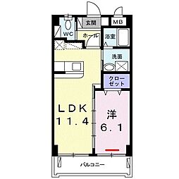 コンソラージュ・エアル春 1LDKの間取図画像
