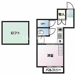 PMZ希望ヶ丘 1Kの間取図画像