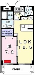 サンクチュアリ 1LDKの間取図画像