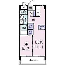 エレガンテみよし 1LDKの間取図画像