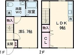 メゾン新鳥栖C 1LDKの間取図画像